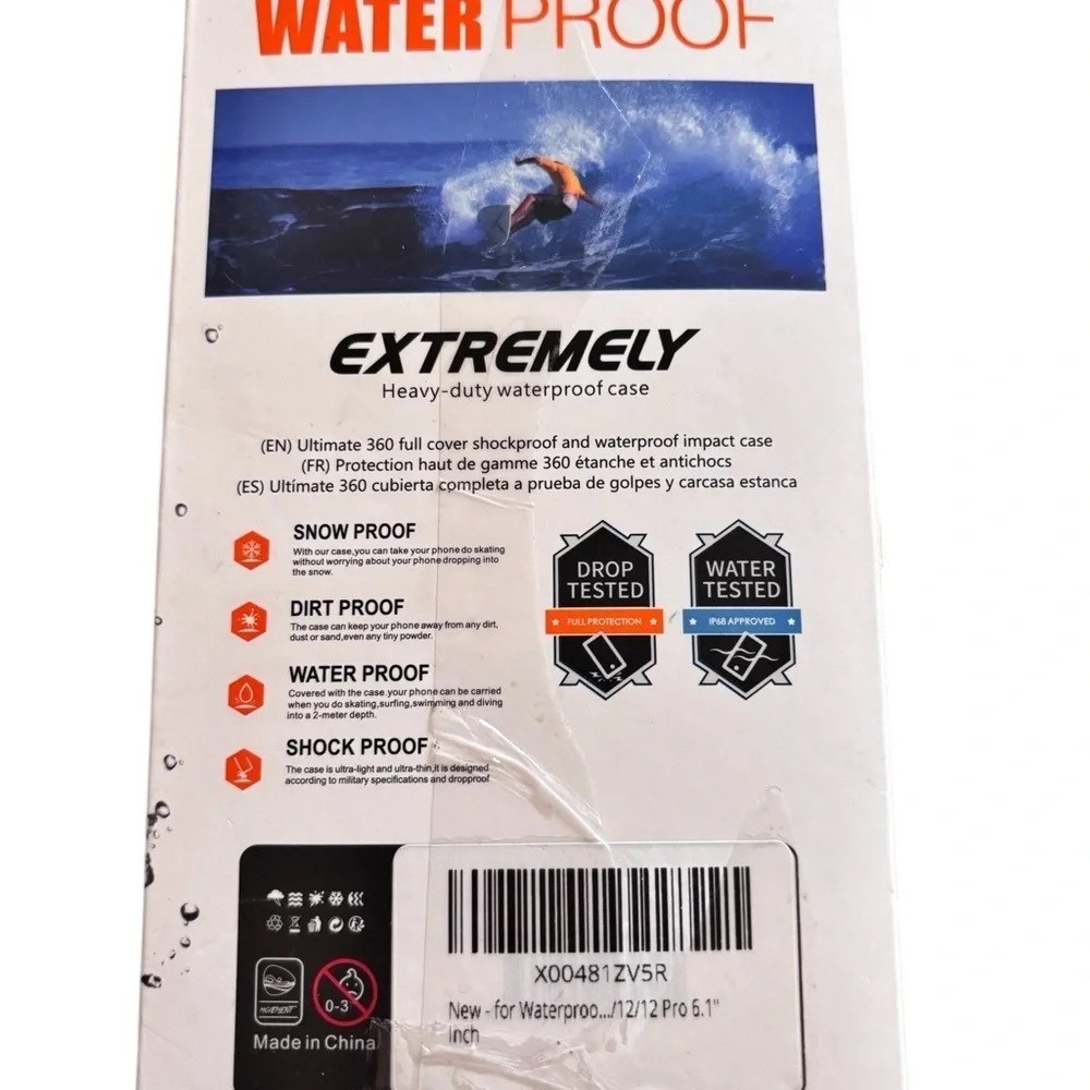 Universal Airbox 6.1 Waterproof Drop Tested Phone Case IPhone 12–16 Plus Black